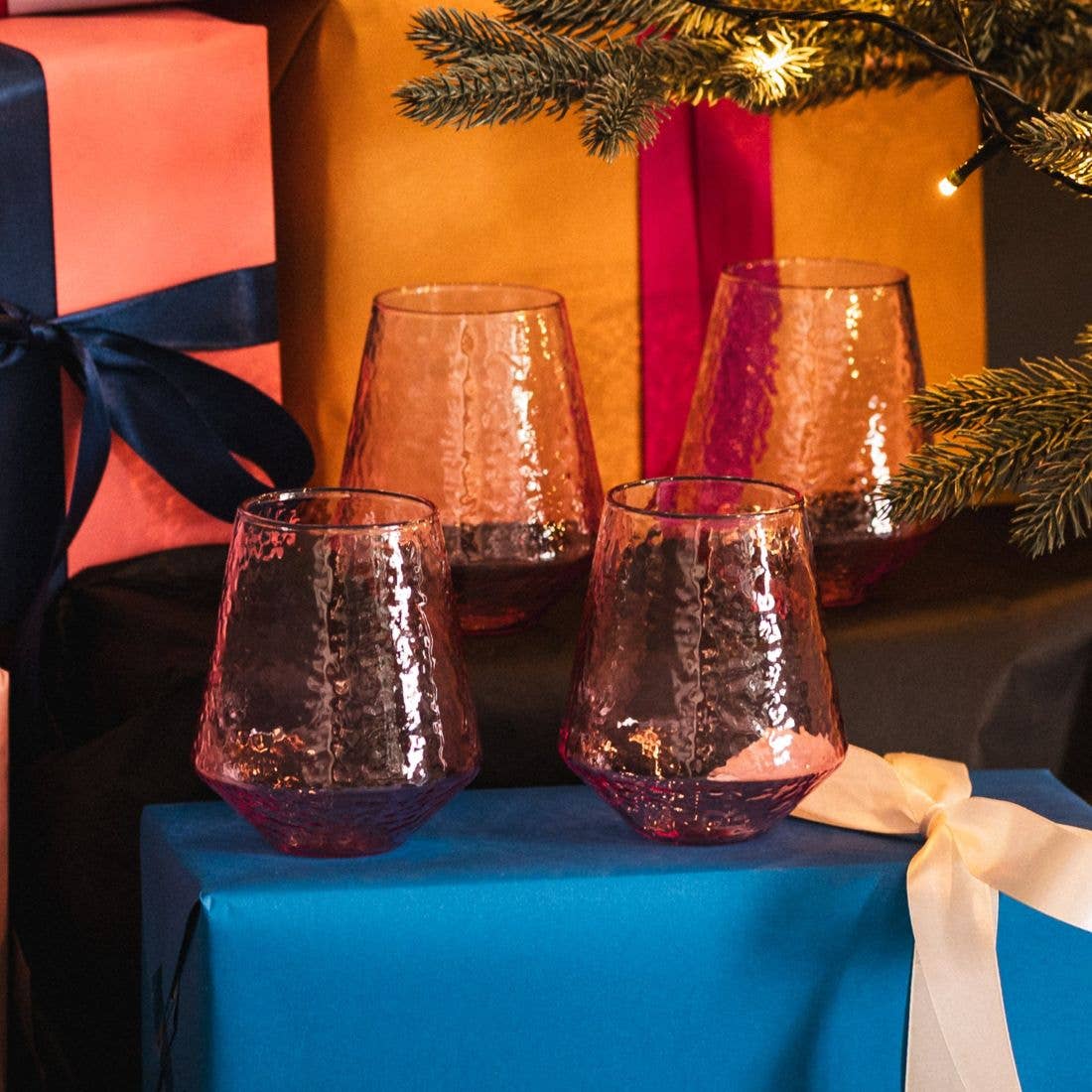 Brût Home and Glassware - Wholesale Drinking Glass/Cup - Water Glass Claude | Wine Glass | 400ML |  pink1