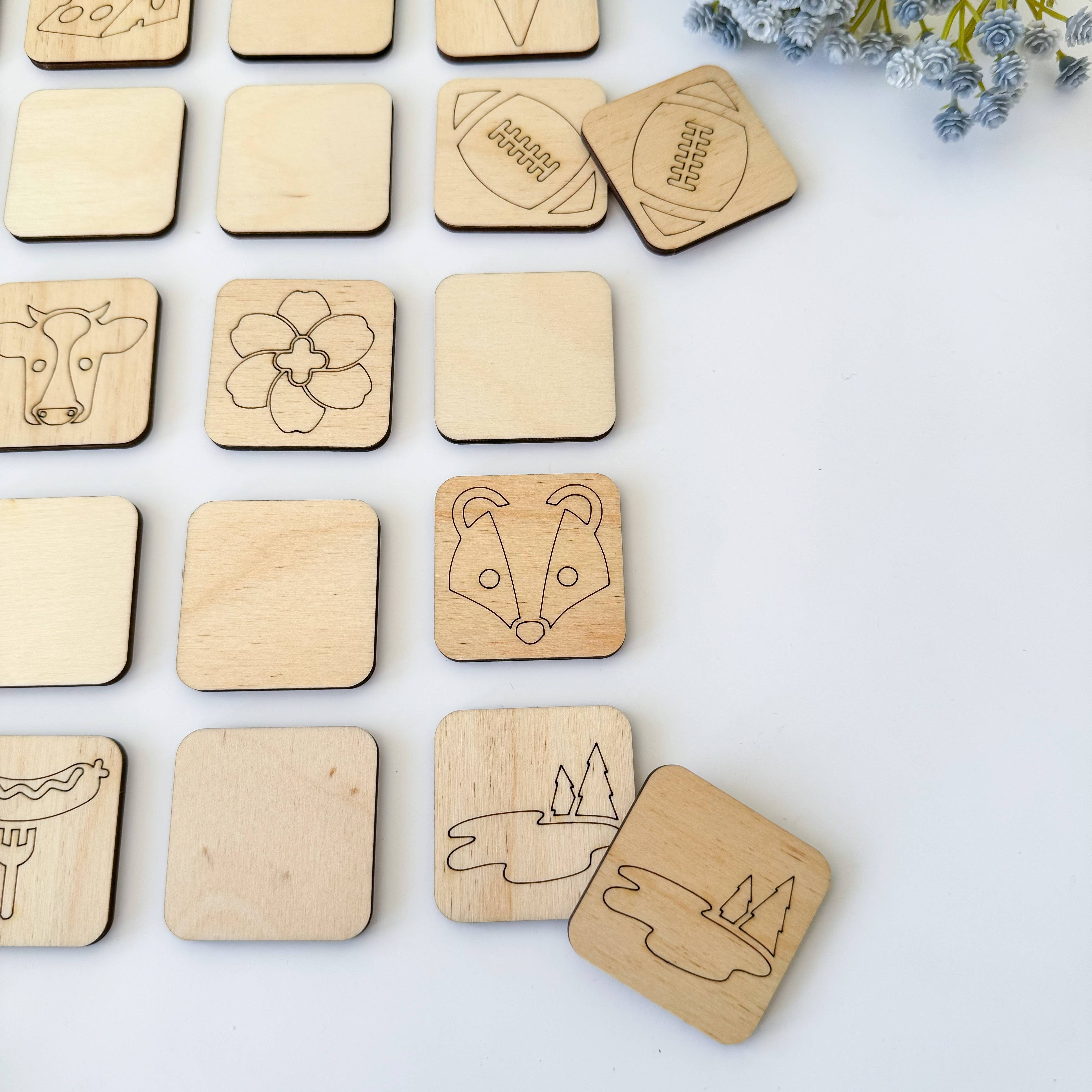 Birch House Games & Gifts - Wholesale Brain Game - Kids - State Memory Matching Game - Wood Memory Game, Brainteaser8