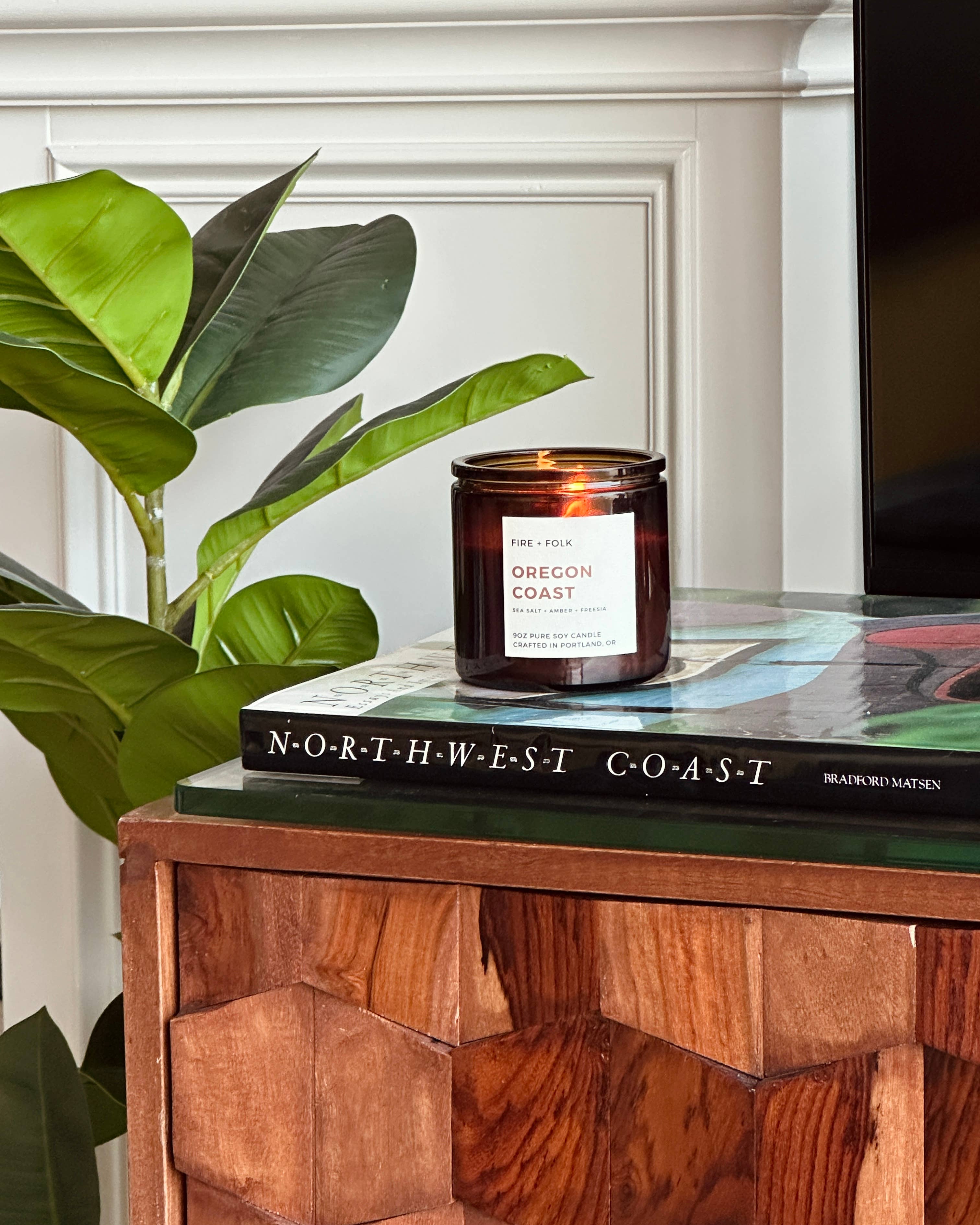 FIRE + FOLK - Wholesale Jar/Filled Candle - Oregon Coast | 9oz Lux Soy Candle2