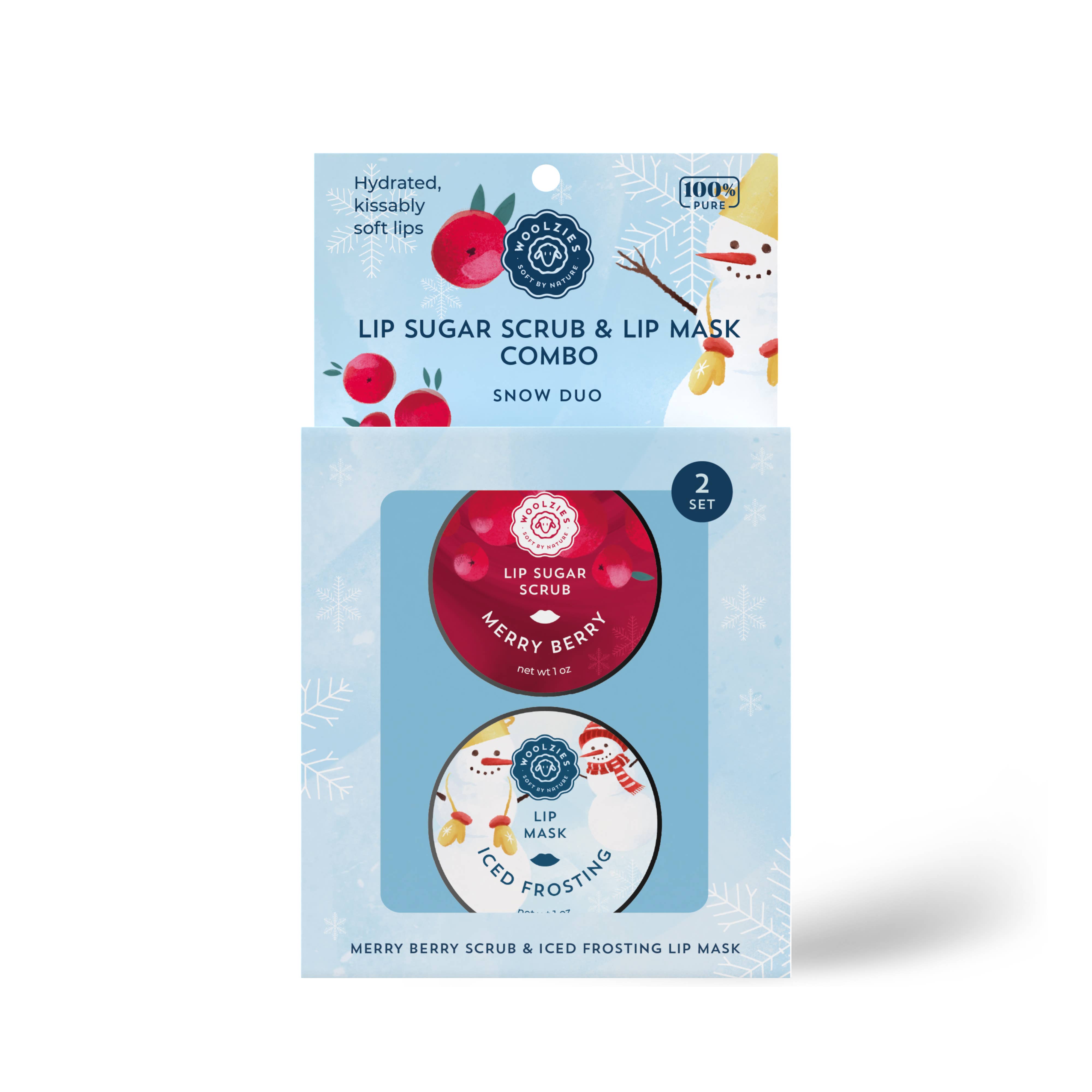 Woolzies - Wholesale Lip Scrub/Polish - Lip Sugar Scrub & Lip Mask Snow Duo2