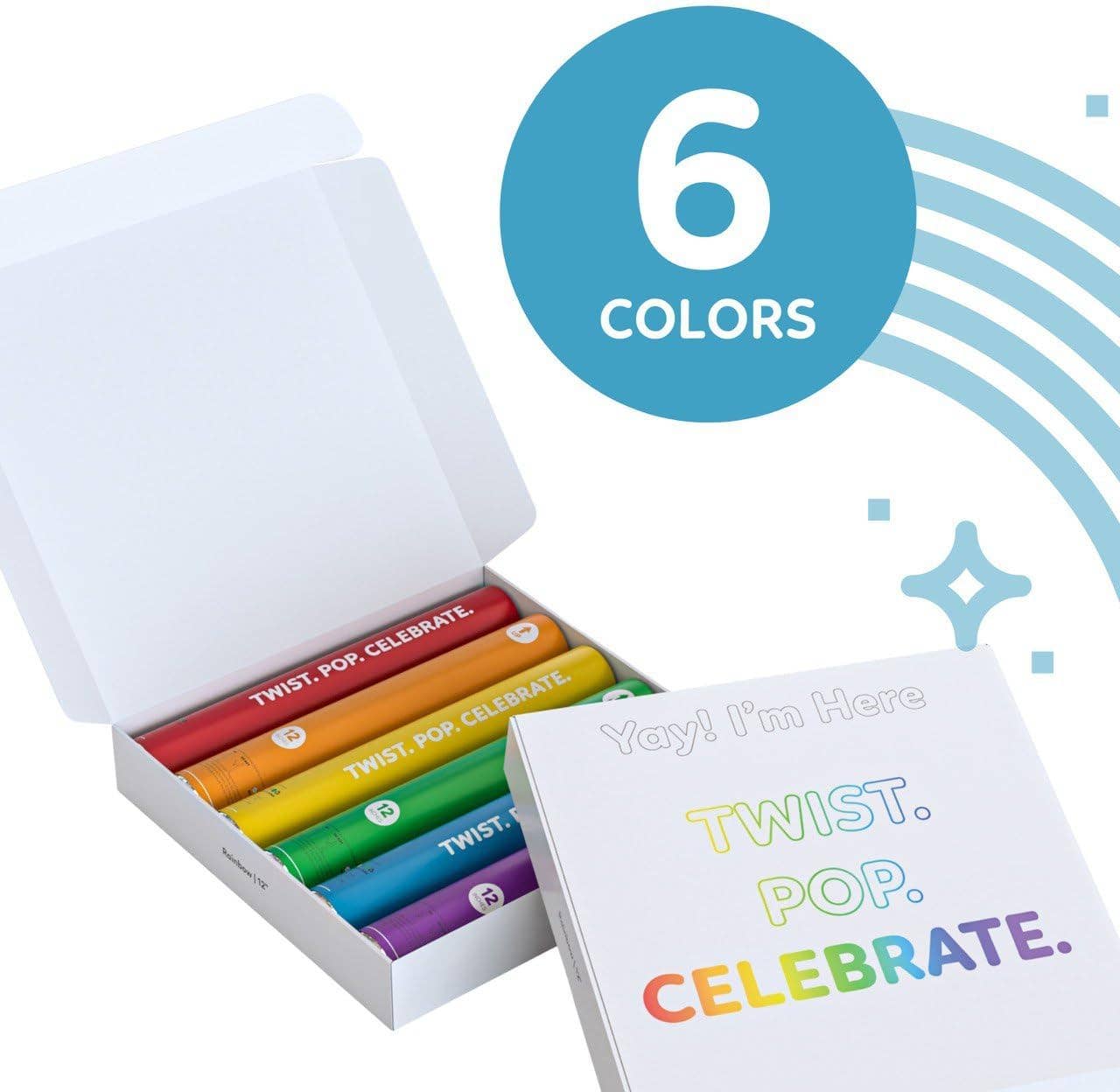 TUR Party Supplies - Wholesale Confetti - Biodegradable Rainbow Confetti Cannon Poppers1