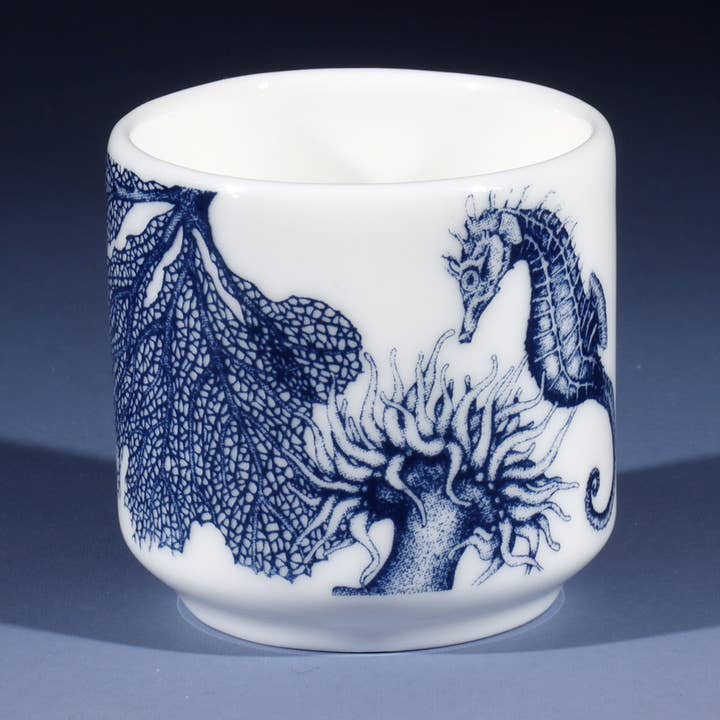 Cream Cornwall - Wholesale Egg Cup/Holder - Bone China Seahorse Egg Cup0