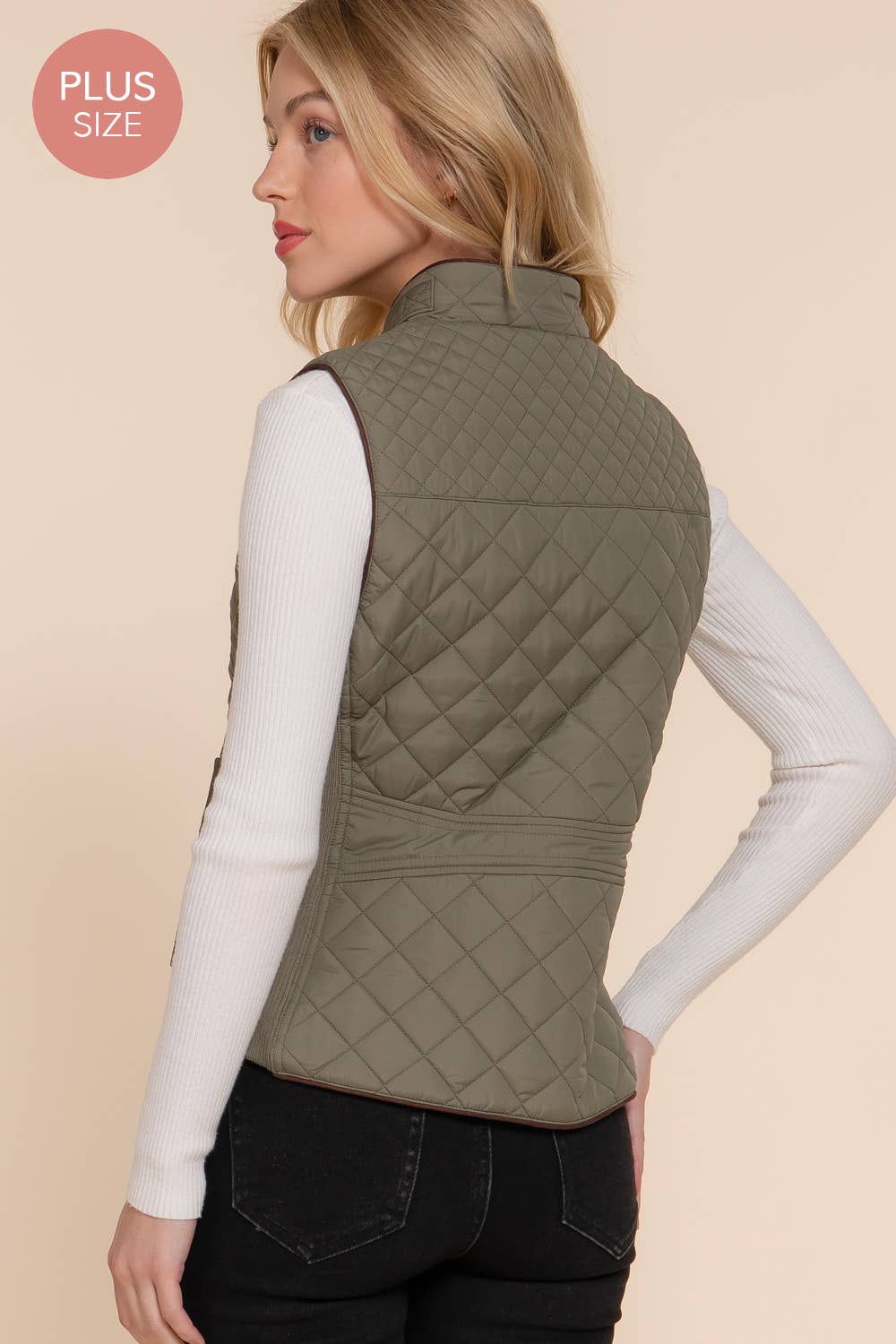 Active Basic | Active USA – Großhandel Oberbekleidungsweste – Damen – Steppweste mit Veloursleder-Paspeln26