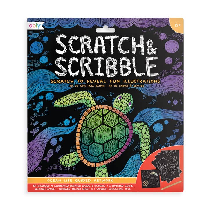 OOLY - Wholesale DIY Craft Kit - Kids - Scratch & Scribble - Ocean Life