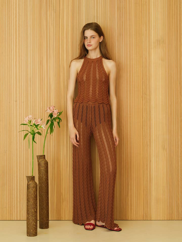 Lèmme - Wholesale Pants - Women's - Fine Cotton Crochet Zig Zag Pants