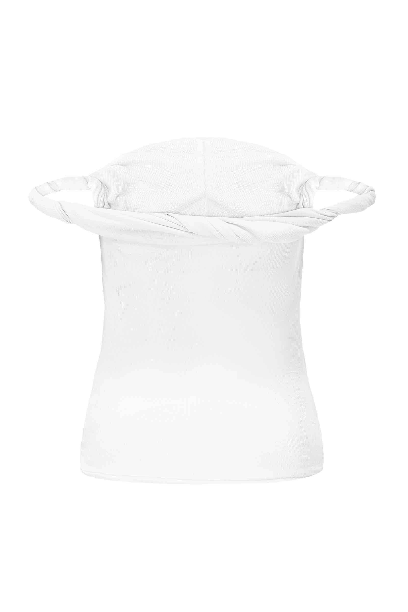 Rebecca Rope Off The Shoulder Top - White for wholesale on Faire4