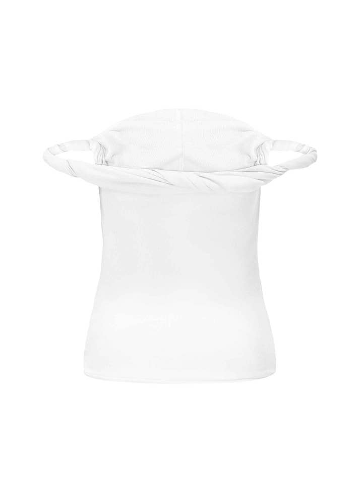 Rebecca Rope Off The Shoulder Top - White for wholesale on Faire4