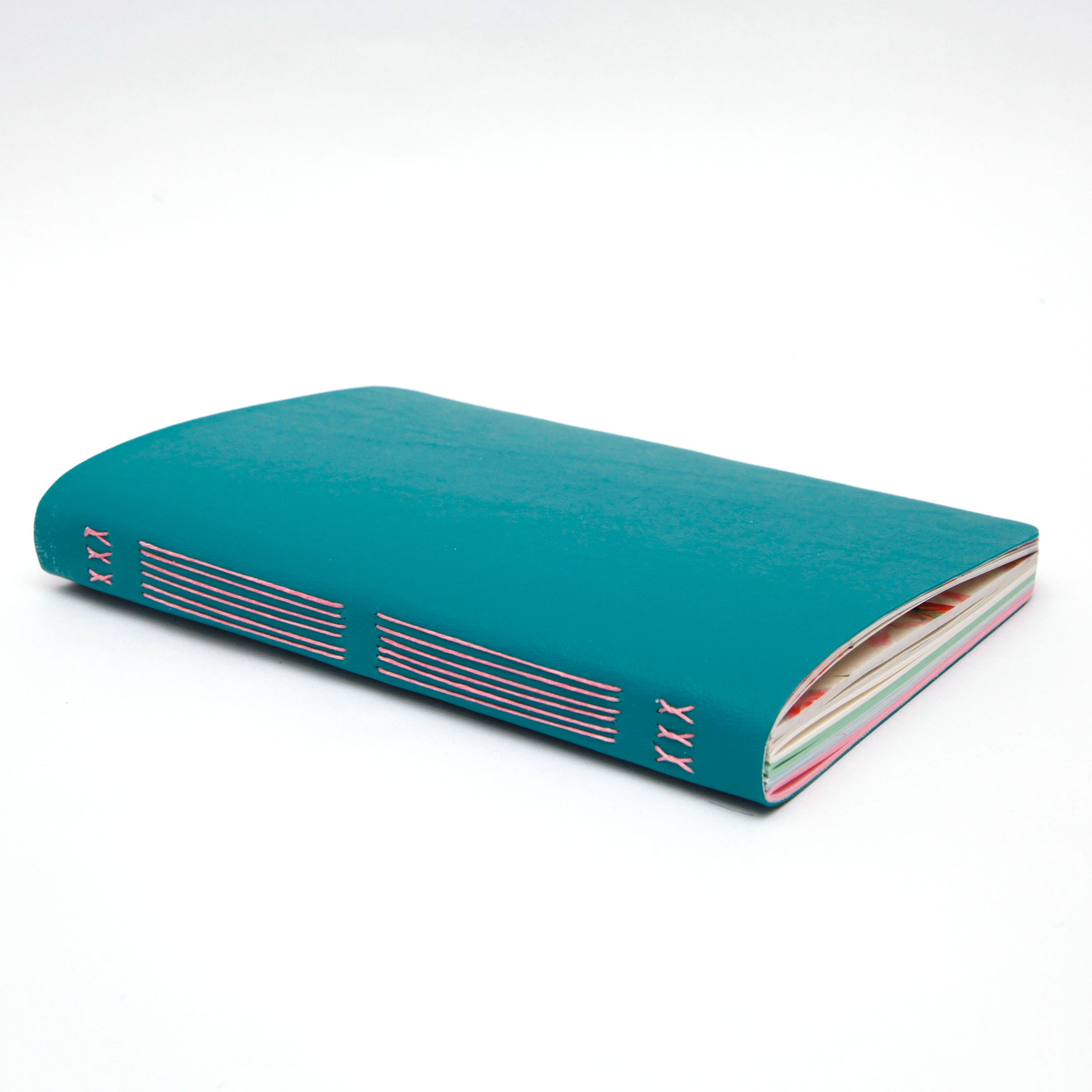 Original Brooks - Wholesale Notebook - Teal Handsewn Notebook with Assorted Paper0