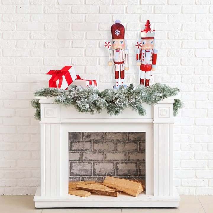 Santa’s Workshop Inc. - Wholesale Holiday Nutcracker - 15" Red Peppermint Nutcracker, 2 asst.4