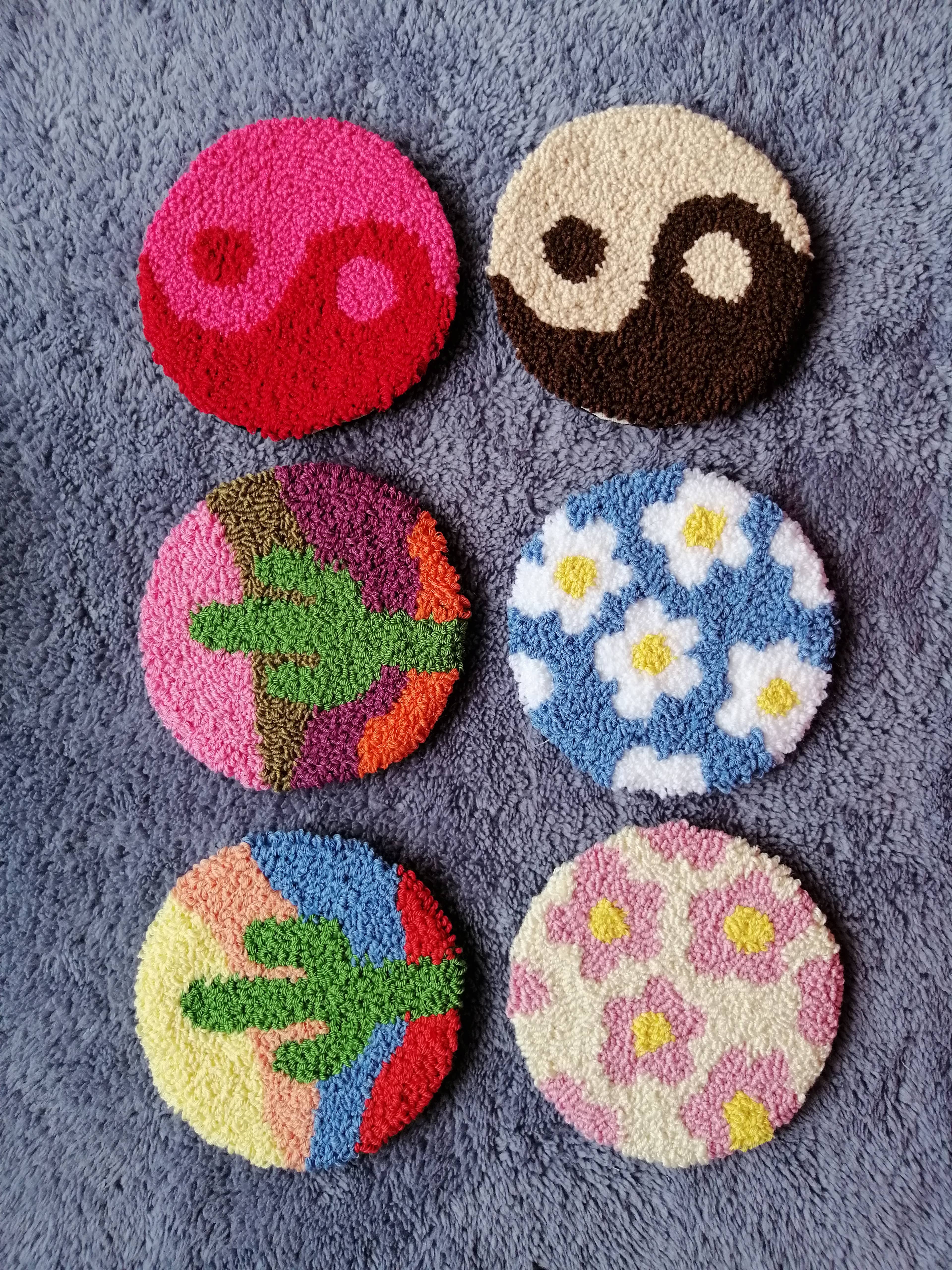 despinacrafting - Wholesale Coasters - Punch Needle Cup Coaster, Mug Rug, Tufted Coasters1