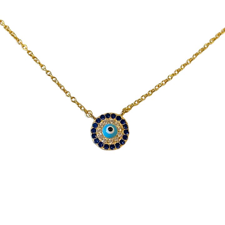 Enamel and Crystal Third Eye Necklace for wholesale by Be the Good