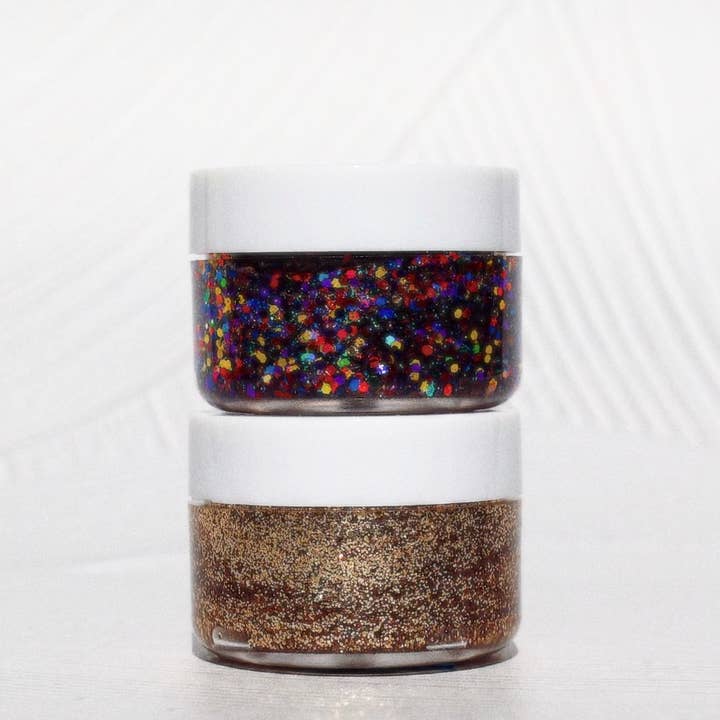 Galexie Glister - Wholesale Body Glitter/Shimmer - "Confetti Queen" Rainbow Glitter Gel - Hair, Face, Body1