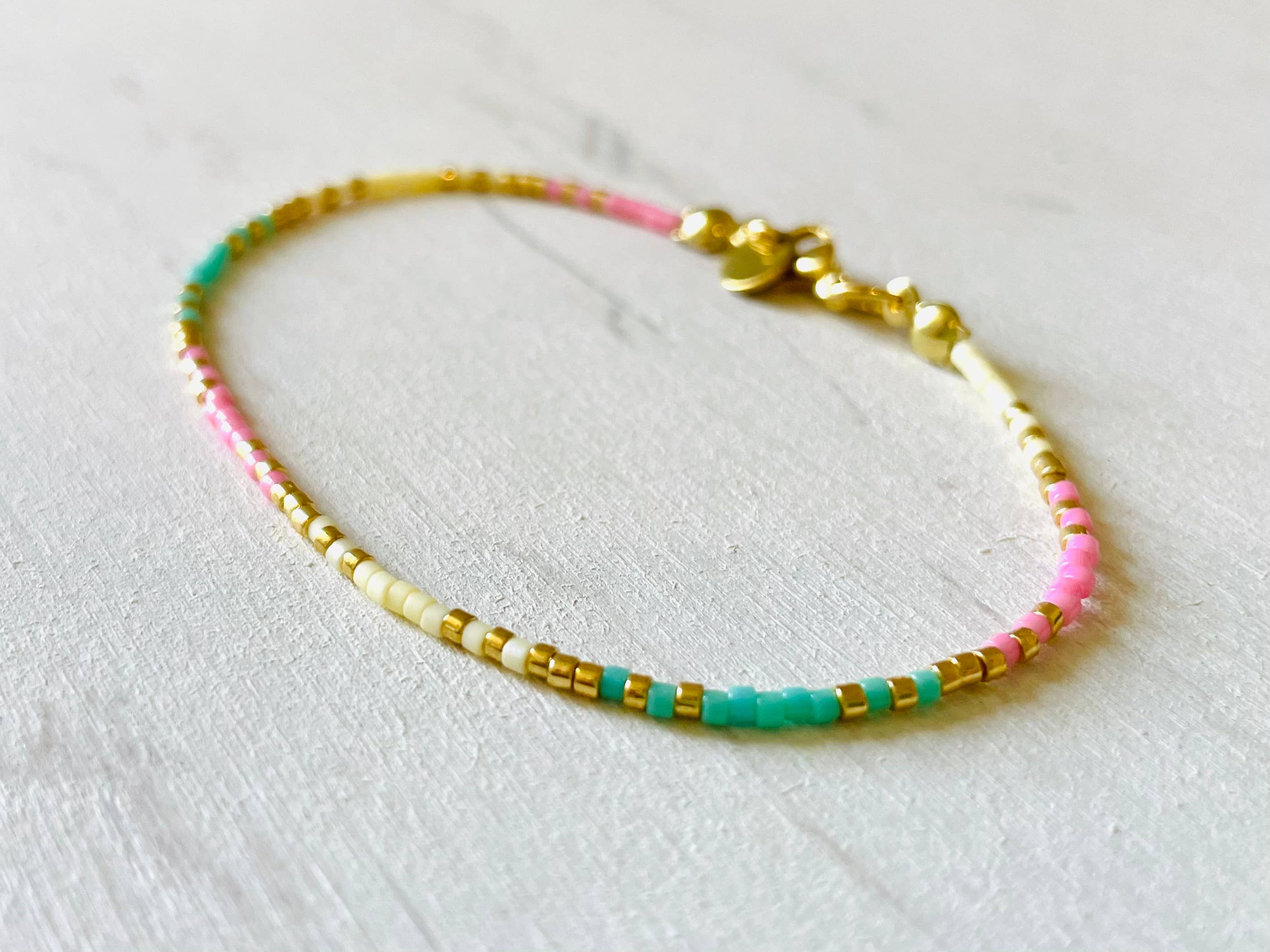 Atelline - Wholesale Beaded Bracelet - Stainless steel women's bracelets, bead bracelets N0153