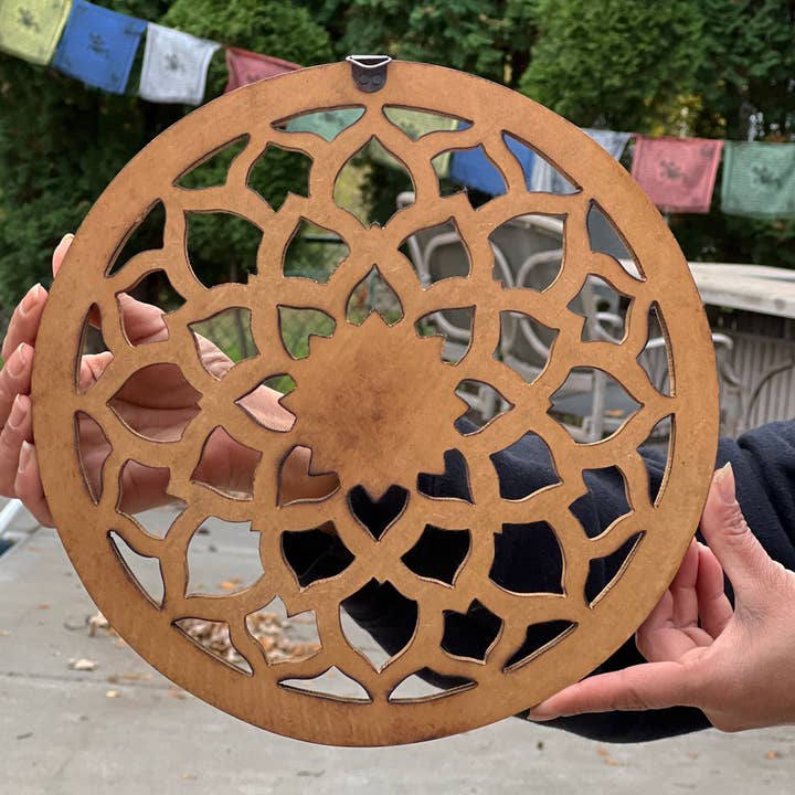 Lungta Imports - Wholesale Wall Accent - Handcrafted Wooden Lotus Flower Wall Décor Hanging Art11