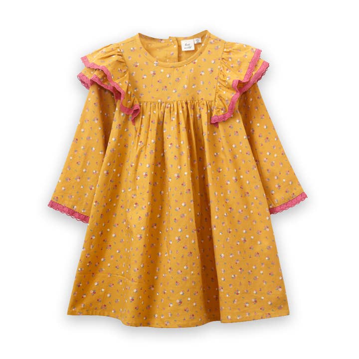 Charlotte Flutter ærme Kjole | Provence Meadow for engroshandel hos Beet World