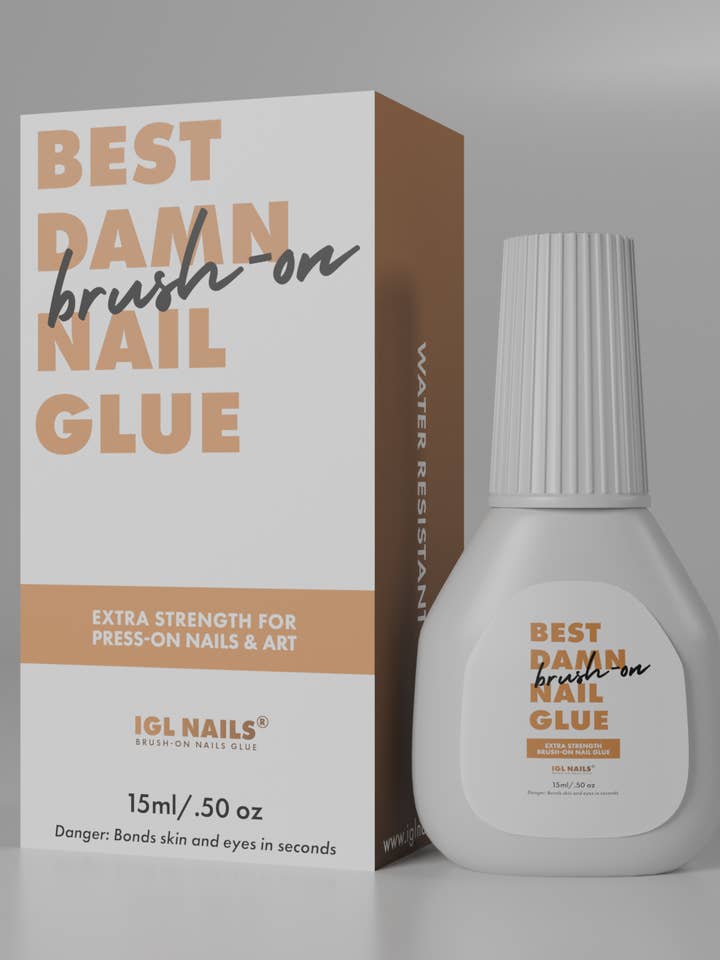 Best Damn Brush On Nail Glue – Strong, Precise, and Long-Lasting for wholesale by IGL Nails