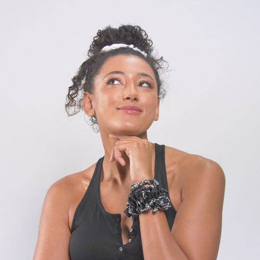 Set de 3 coleteros Minny Mix 'Print' Pack estampado negro para venta al por mayor de hairCAPsule™