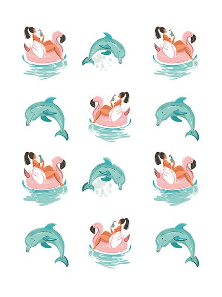 Flamingo ontmoet dolfijn voor wholesale door Wallified