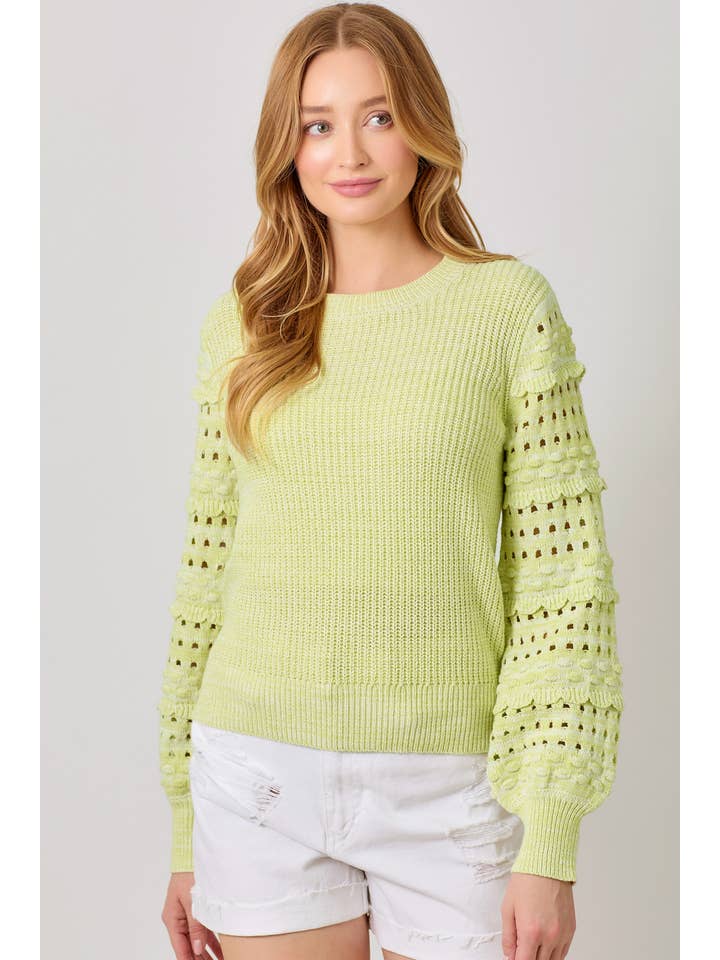 Mystree – Pulôver - Mulher por atacado – 70004 Camisola Manga Texturizada