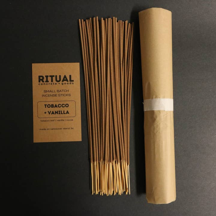 Tobacco + Vanilla Bulk Incense Sticks - No Packaging for wholesale by Ritual Concrete + Goods