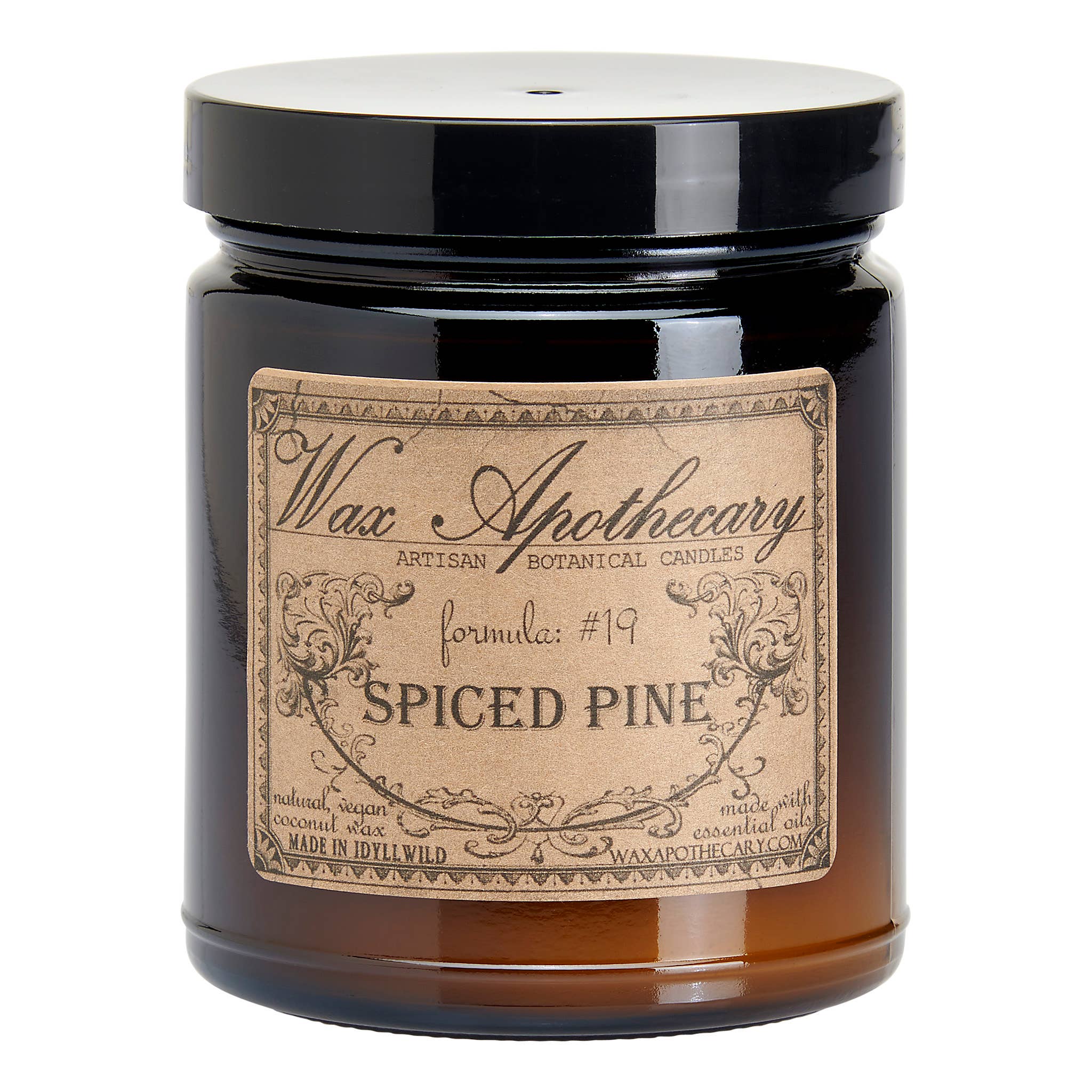 Wax Apothecary – wholesale Burkljus – 6oz botaniskt ljus i bärnstensfärgad glasburk - Välj en doft27