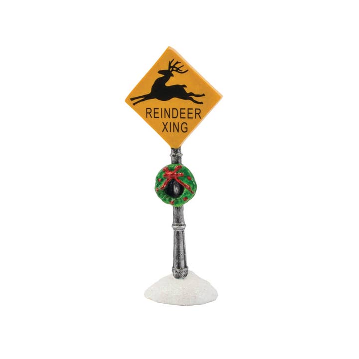 Reindeer Xing Sign for wholesale by Forever Gifts Inc.