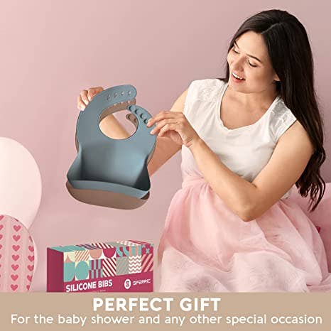 Sperric – wholesale Bib – Baby – Silicone Baby Bibs - Soft Silicone Bib with Food Catcher4
