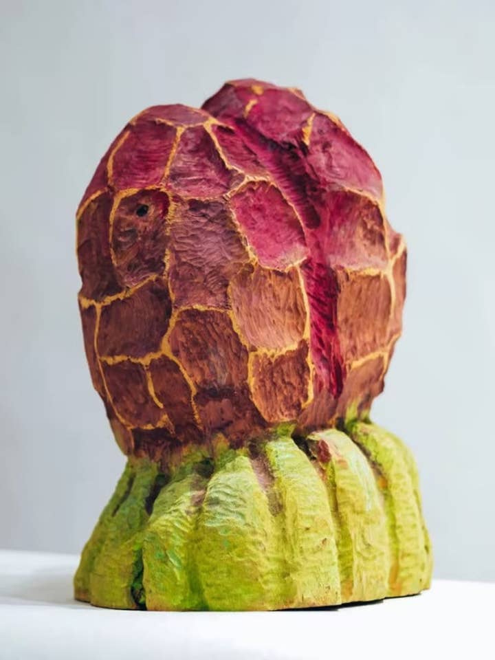 Ornamento de Fruta de Cortina de Fuego de Madera de Alcanfor Hecho a Mano para venta al por mayor de sylvarastudio