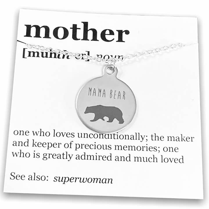 Broken Record Boutique - Wholesale Pendant/Charm Necklace - Mother's Day Pendant Necklace on "Mother" Dictionary Card
