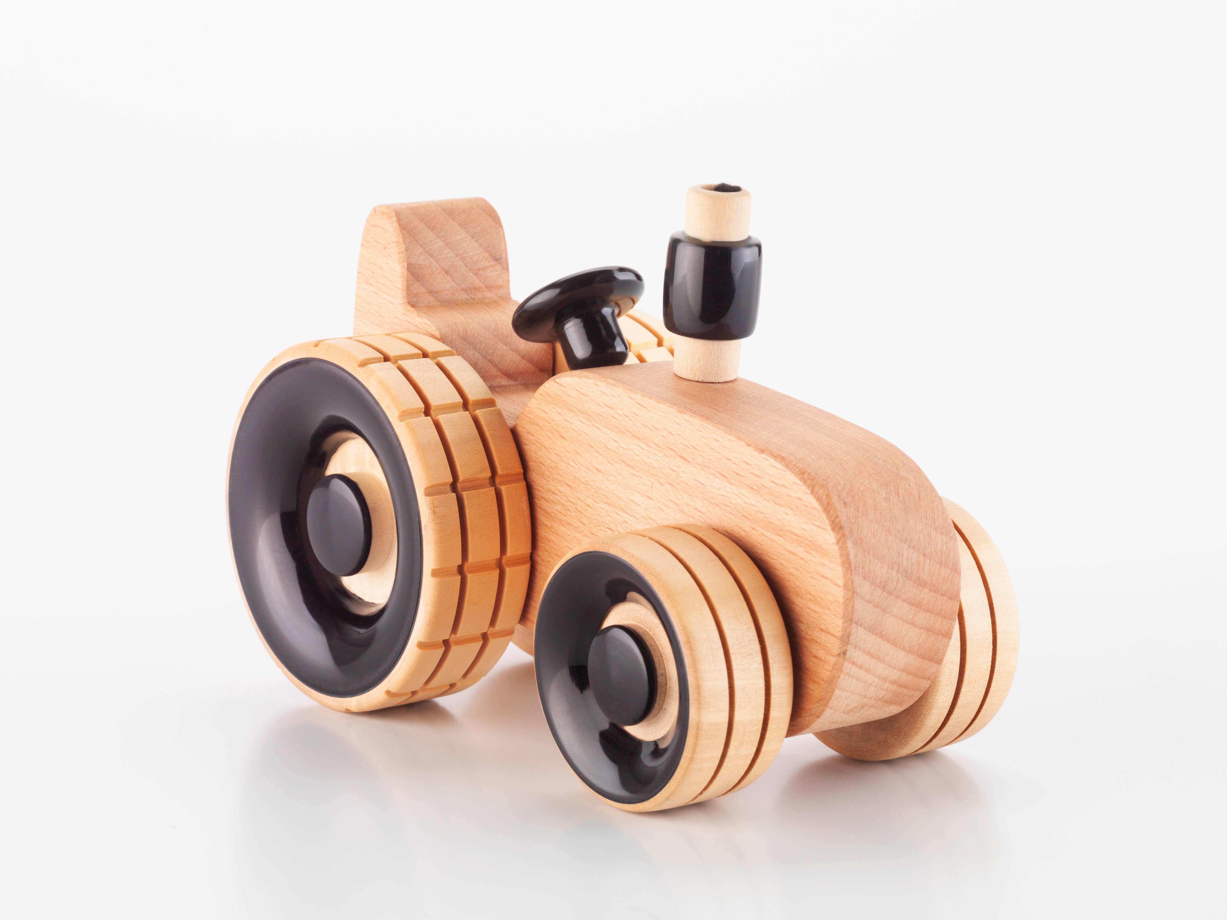 Storytelling Products by Mark Hachmann Consulthink UG - Wholesale Wood Toy - Kids - Wooden Tractor Black1