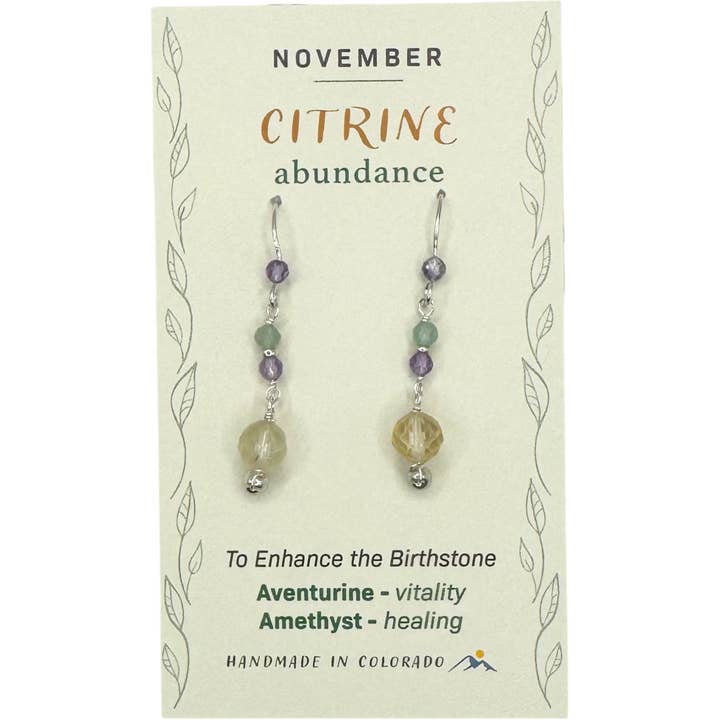 Silver Sparrow Jewelry - Wholesale Dangle Earrings - November Birthstone Earrings