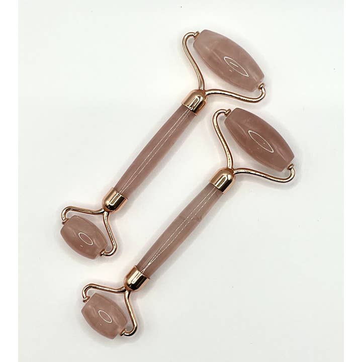 Rose Quartz Massage Roller for wholesale by Crystal Cove