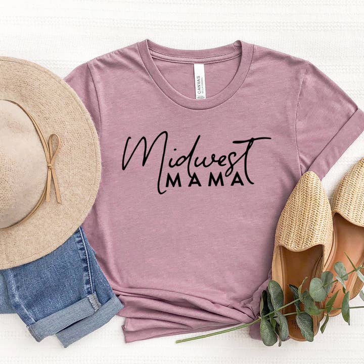 Midwest Mama T-shirt for wholesale by Wicked Peach Boutique