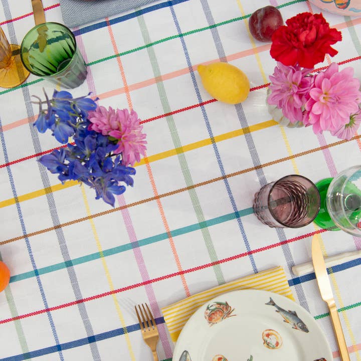 Blanc Multicolore Nappe Enduite Métis Elisabeth Pop for wholesale on Faire5