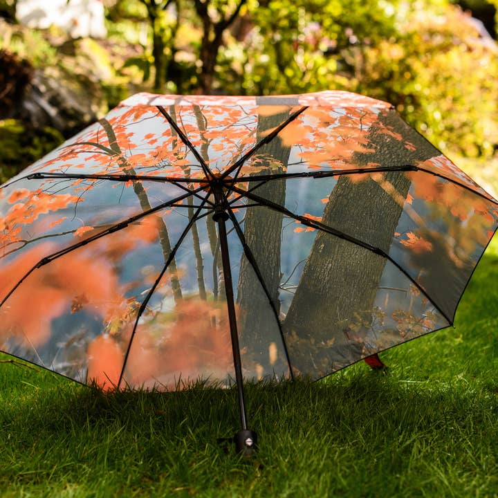 Fall Leaves Umbrella (New Handle!) for wholesale by Bird&Fish, Co.