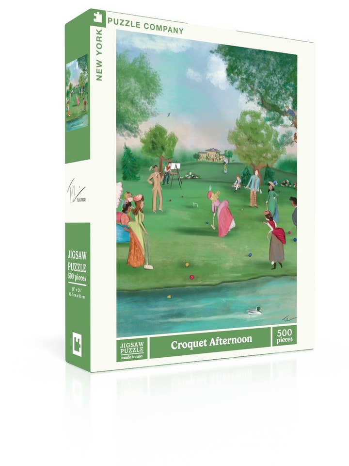Croquet Afternoon - 500 Piece Jigsaw Puzzle for wholesale by New York Puzzle Company