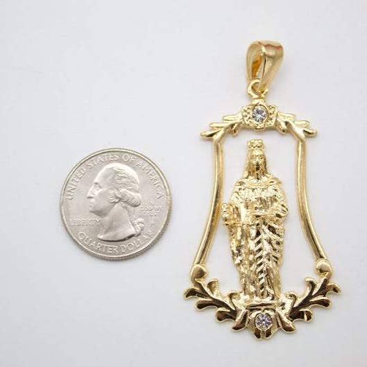 Colgante Virgen María relleno oro 18K para venta al por mayor de MIA Jewelry