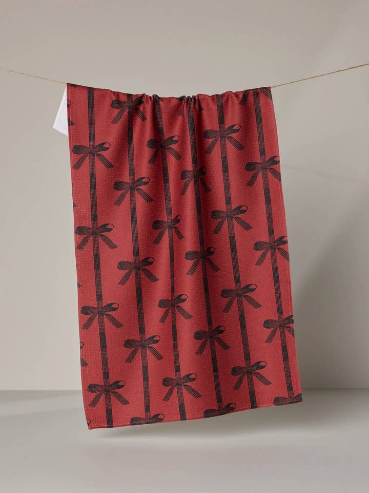 Love Bows Tea Towel for wholesale by Geometry