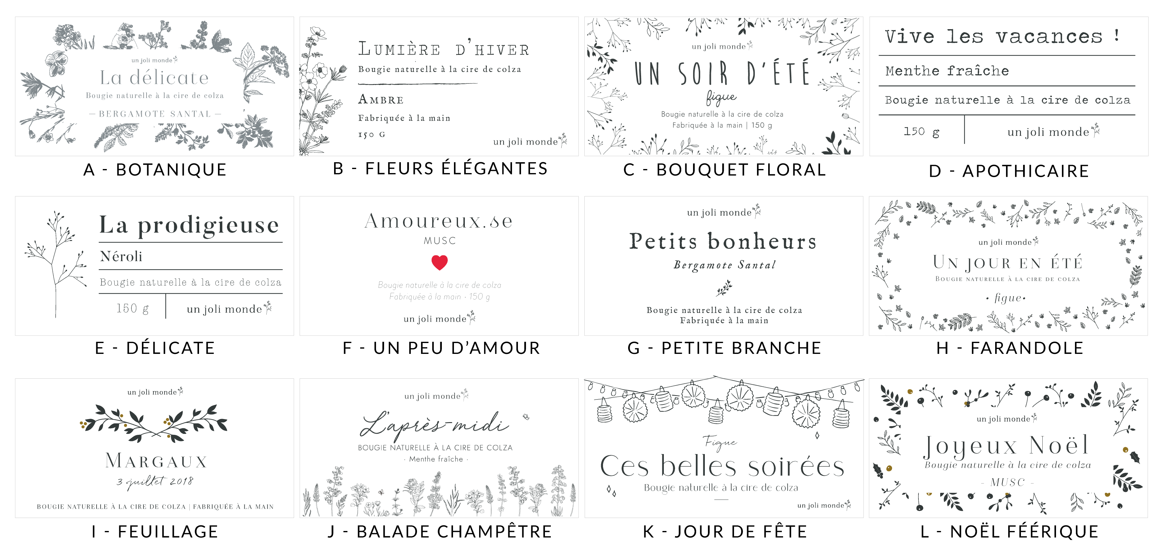 Un joli monde - Wholesale Jar/Filled Candle - 150 g candles to customize2