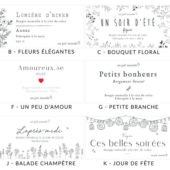 Un joli monde - Wholesale Jar/Filled Candle - 150 g candles to customize2