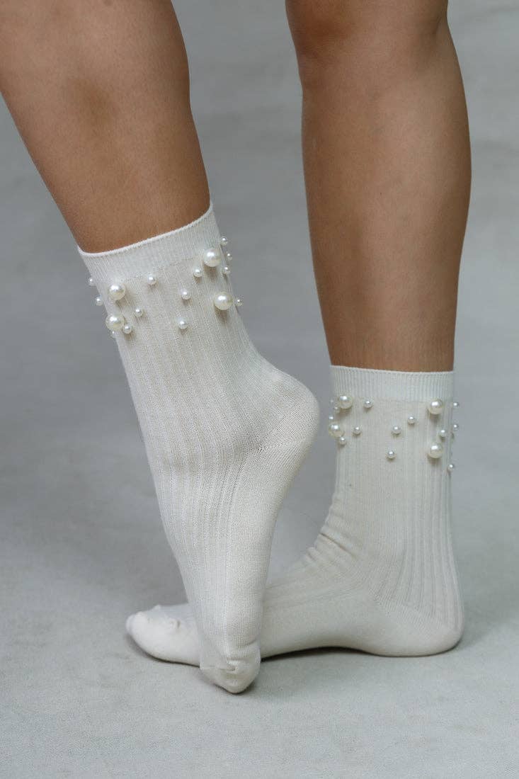 limlim - Wholesale Socks - Women's - PEARL RIBBED SOCKS1