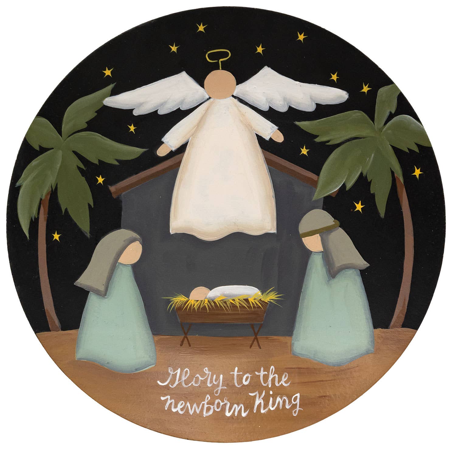 The Hearthside Collection - Wholesale Christmas Decoration - Glory to the Newborn King Nativity Plate0