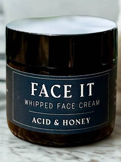 Face It. Whipped Tallow Face Cream – Natural Skincare Moisturizer with Emu Oil, Castor Oil & Botanical Infusions for Anti-Aging Hydration & Barrier Repair for wholesale by Acid and Honey