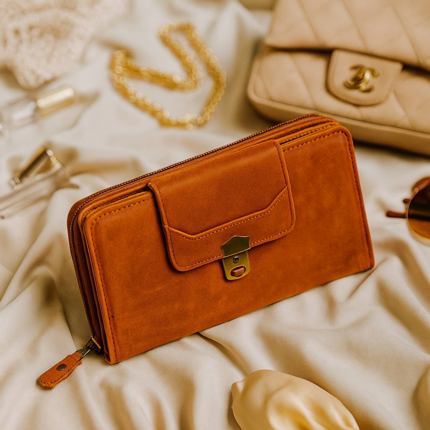 Hides - Wholesale Wallet - Women's - Leather Zip Around Wallet 18 Card Slots1