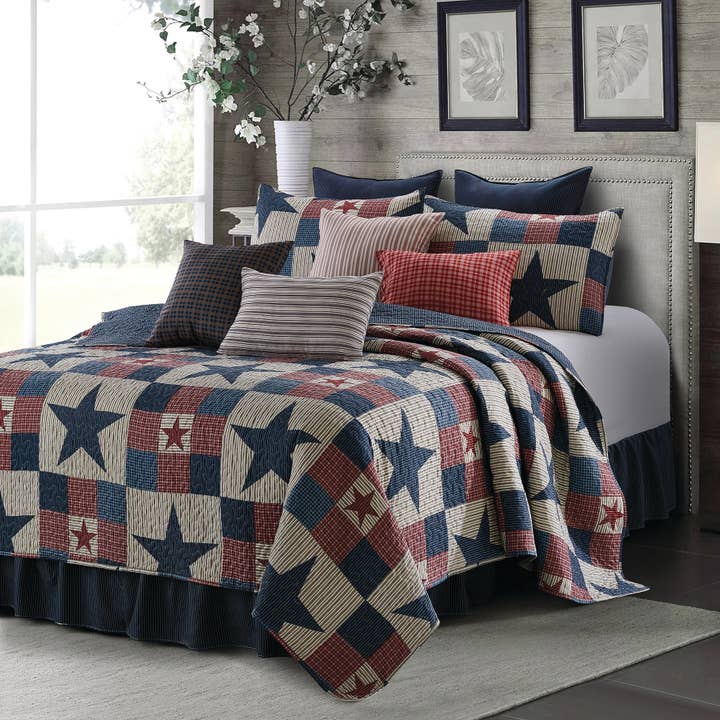"Mountain Cabin Gray" 3-Piece Designer Quilt Set for wholesale by Duke Imports