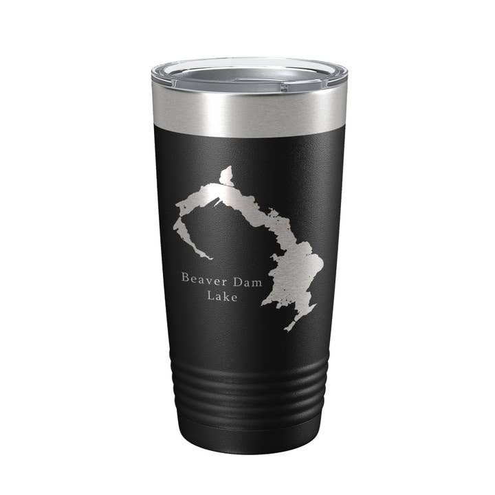 Beaver Dam Lake Map Tumbler Travel Mug Insulated Laser Engraved Coffee Cup Wisconsin 20 oz for wholesale by CarveBright