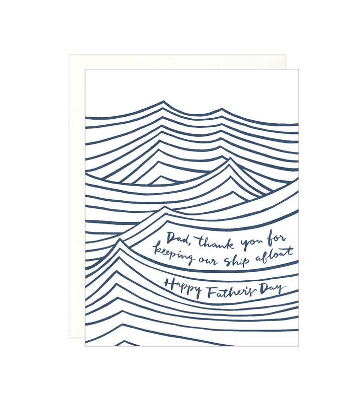 Lake Erie Design Co. - Wholesale Father's Day Card - Dad Thank You for Keeping our Ship Afloat - Fathers Day Card0