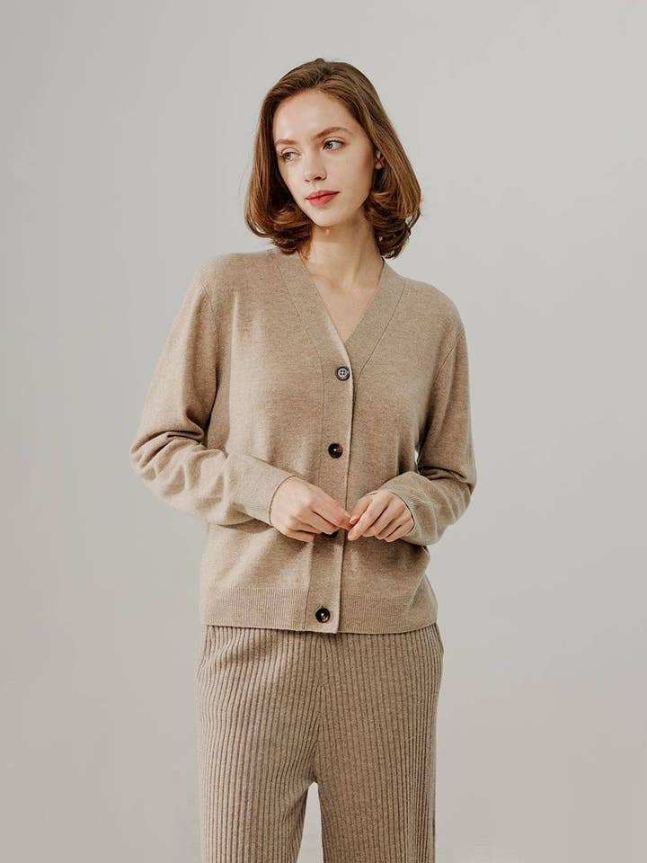 Boxy Wool Knit Cardigan for wholesale by NAP