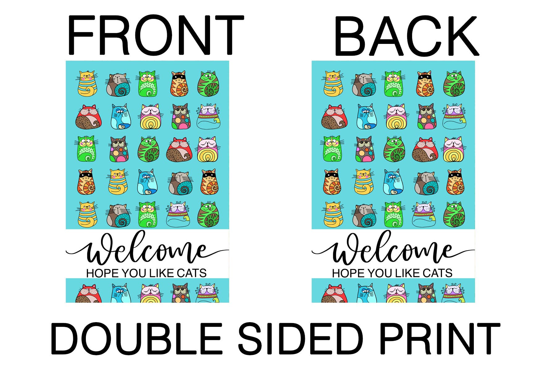 The Spotted Zebras - Wholesale Flag - Garden Flag - Welcome Hope You Like Cats1