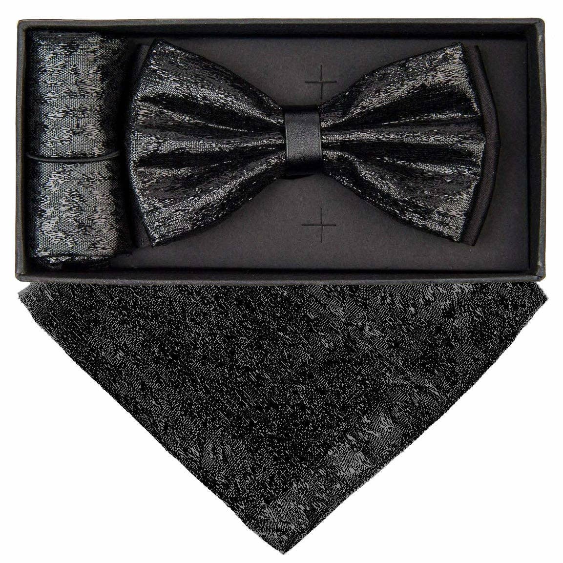 Dubal Brothers - Wholesale Bow Tie - Men's - VITTORIO FARINA Rhinestone Bowtie & Pocket Square by Classy Cufflinks19